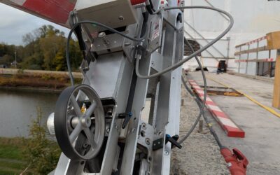 Seilprüfgerät R140 Fußgängerbrücke Belgien