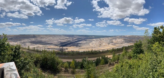 Seilprüfung im Tagebau Hambach-1 Seilprüfung Teleférico del Teide Teneriffa – Blick entlang des Gondelseils Richtung Meer