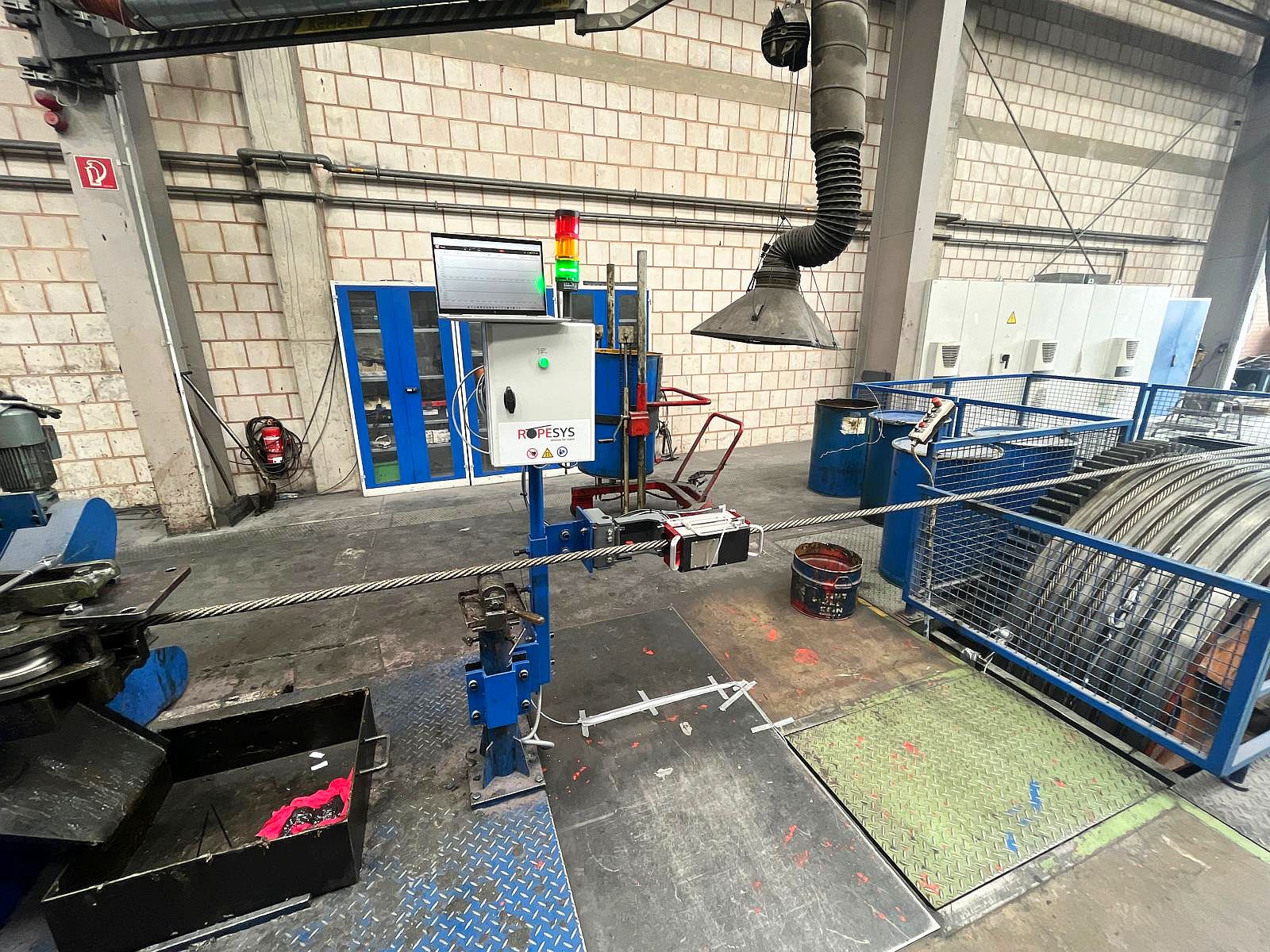 Das ROPESYS Inline Seilprüfgerät im Einsatz