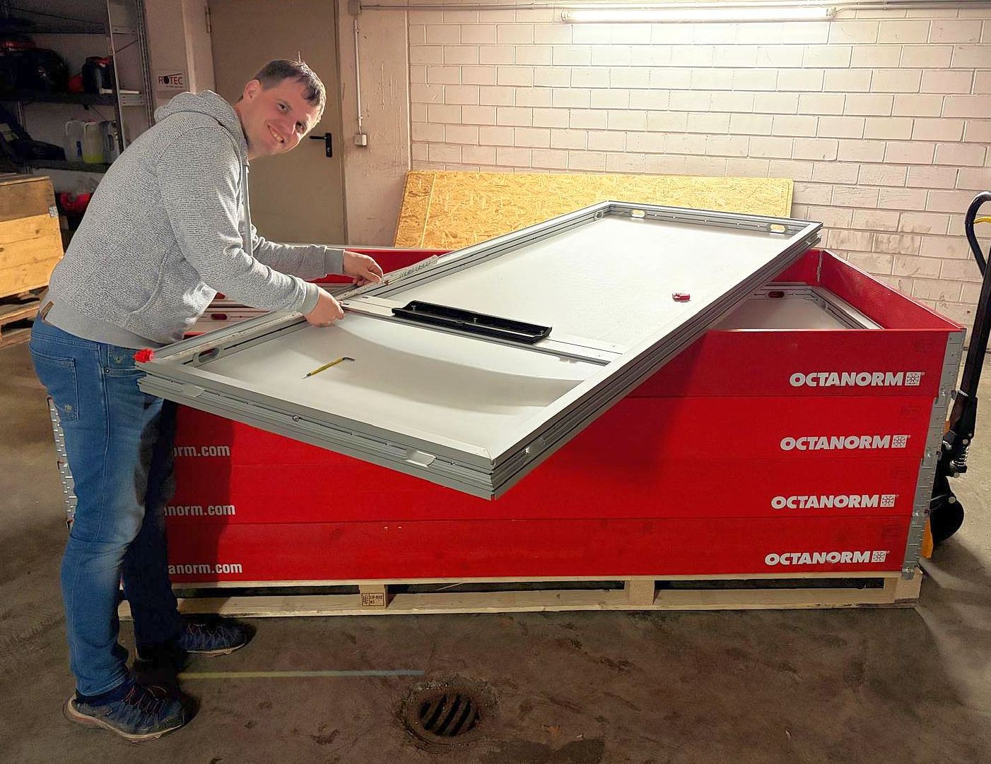 Probeaufbau für die Messe Mountain Planet 2026 in Grenoble