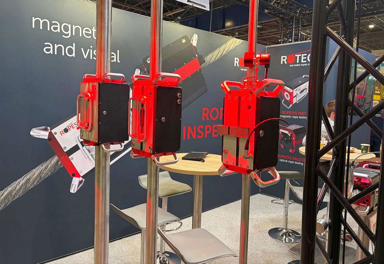 ROPESYS rope testing equipment at the trade fair stand – solutions for modern rope testing
